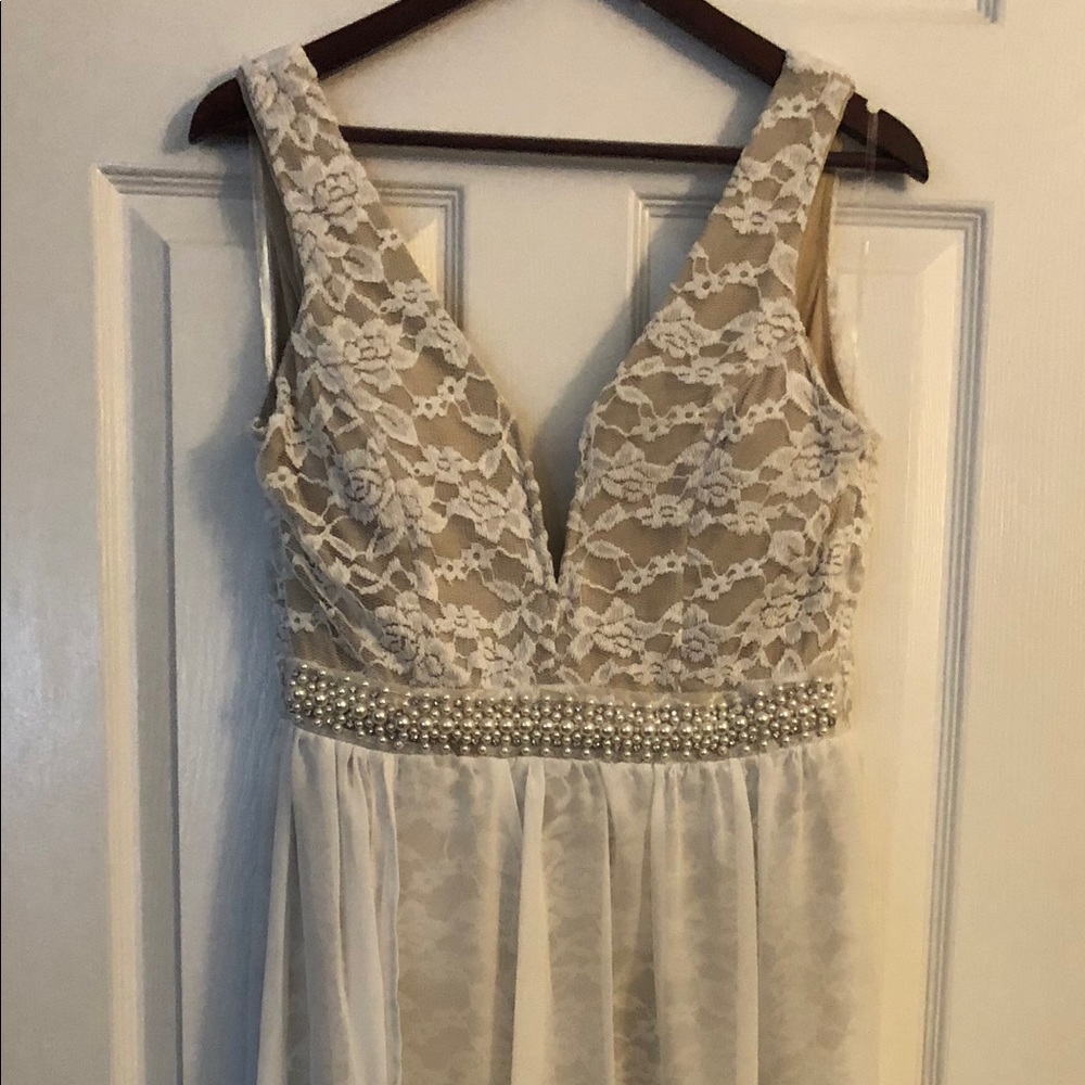White formal dress